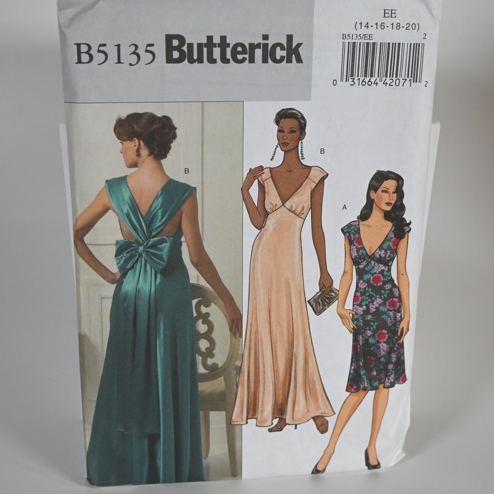 Butterick Sewing Pattern B5135 Misses Size 14-20 Uncut Factory Folded